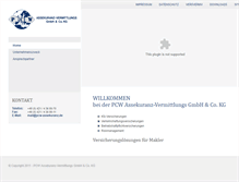Tablet Screenshot of pcw-assekuranz.de